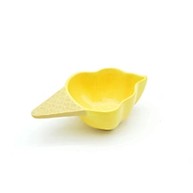 Yellow Ice Cream Bowl, Sunny Dessert Dish, Vibrant Ceramic Bowl